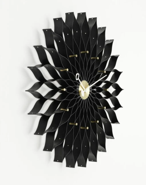 Vitra Horloge Sunflower -Ménagers Décoration Soldes Boutique 1626168 Sunflower Clock black ash Side master