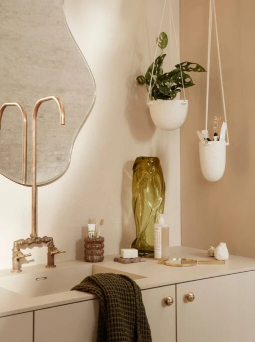 Ferm LIVING Petit Pot Suspendu Speckle, Blanc Cassé -Ménagers Décoration Soldes Boutique 1SPF TM