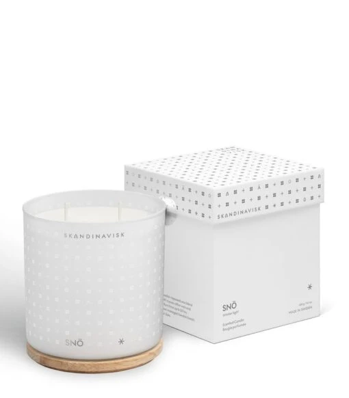 Skandinavisk Bougie Parfumée Avec Couvercle, SNÖ, 400 g -Ménagers Décoration Soldes Boutique 20114 1 SNO CANDLE 400G