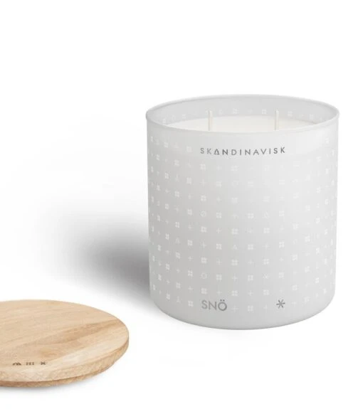 Skandinavisk Bougie Parfumée Avec Couvercle, SNÖ, 400 g -Ménagers Décoration Soldes Boutique 20114 4 SNO CANDLE 400G