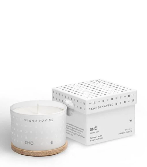 Skandinavisk Bougie Parfumée Avec Couvercle, SNÖ, 90 g -Ménagers Décoration Soldes Boutique 20214 1 SNO CANDLE 90G