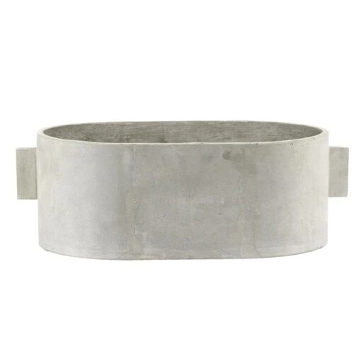 Serax Pot De Fleurs Concrete Ovale, 55 x 36 cm, Gris -Ménagers Décoration Soldes Boutique