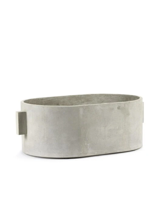 Serax Pot De Fleurs Concrete Ovale, 55 x 36 cm, Gris -Ménagers Décoration Soldes Boutique B7219102s1