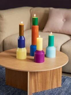 HAY Bougie Pillar, Modèle L, Jaune Citron -Ménagers Décoration Soldes Boutique Pillar Candle family Slit Table Wood XL oak veneer Moire Kelim blue Mags Soft 2 seater comb 1 Flamiber Sand J7