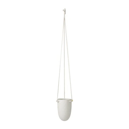 Ferm LIVING Petit Pot Suspendu Speckle, Blanc Cassé -Ménagers Décoration Soldes Boutique Speckle Pot amppeli pieni luonnonvalkoinen TM