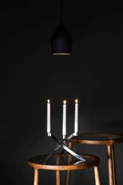 Uyuni Lighting Chandelle LED Miniature 2 pièces, 1,3 x 12 cm, Nordic White -Ménagers Décoration Soldes Boutique Taper Candles VS