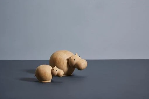 Woud Petite Figurine Hibo Hippopotamus, Chêne -Ménagers Décoration Soldes Boutique WOUD Lifestyle 2017 Hibo 1